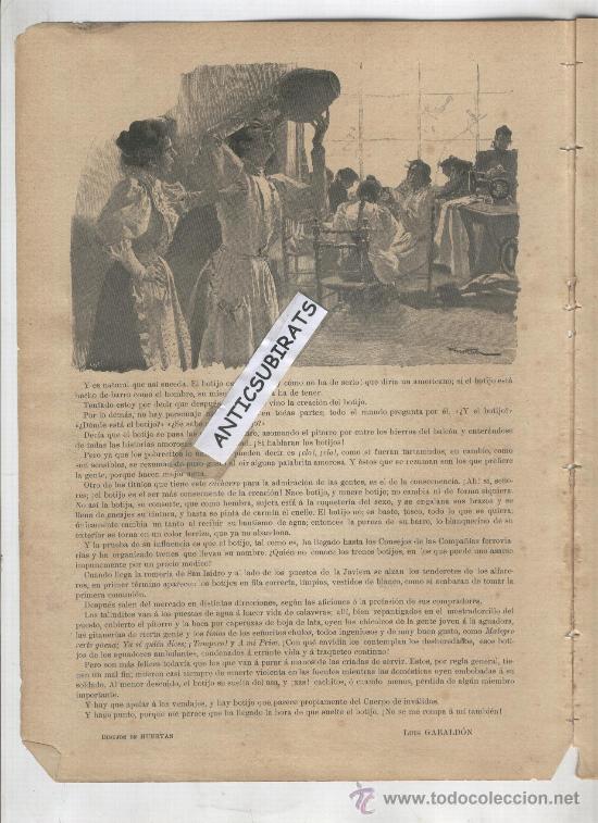 Coleccionismo de Revistas y Peri&oacute;dicos: REVISTA.A&Ntilde;O 1897. EL BOTIJO. ILUSTRACIONES.LUIS GABALDON.BICICLETAS PEUGEOT. 440 PESETAS.GIROD.