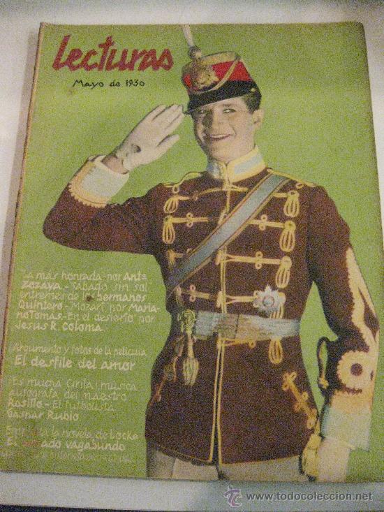 Collezionismo di Riviste e Giornali: LECTURAS MAYO 1930. EL DESFILE DEL AMOR JEANETTE MAC DONALD Y MAURICE CHEVALIER.
