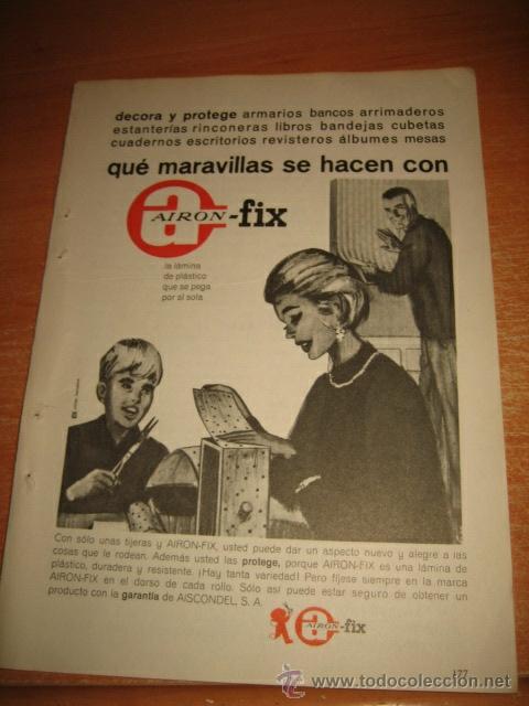 Coleccionismo de Revistas y Peri&oacute;dicos: PUBLICIDAD AIRON-FIX  HOJA DE REVISTA READERS DIGEST 1965
