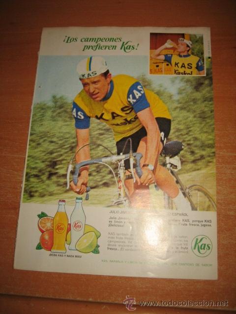 Coleccionismo de Revistas y Peri&oacute;dicos: PUBLICIDAD KAS CICLISTA JULIO JIMENEZ // MOTO VESPA HOJA DE REVISTA READERS DIGEST 1965