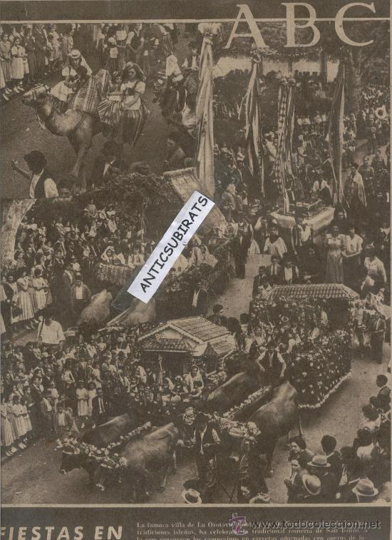 Coleccionismo de Revistas y Peri&oacute;dicos: ABC A&Ntilde;O 1949 FIESTA EN OROTAVA VOLCAN DE LA PALMA EN ERUPCION MAQUINA DE ESCRIBIR REGIA