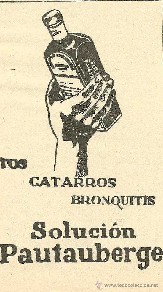 Coleccionismo de revistas y peri&oacute;dicos: Publicidad farmacia: Soluci&oacute;n Pautauberge - 1933