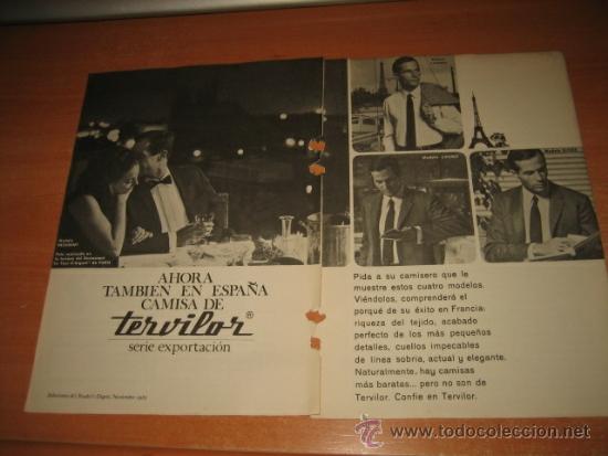 Coleccionismo de Revistas y Peri&oacute;dicos: PUBLICIDAD CAMISA TERVILOR HOJA DE REVISTA READERS DIGEST 1965