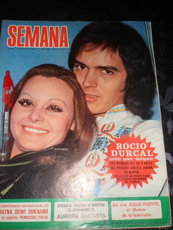 Coleccionismo de Revistas y Peri&oacute;dicos: .ROCIO DURCAL Y JUNIOR - ANALIA GADE - ELISA MONTES - MARI CARILLO  ... en SEMANA 1972