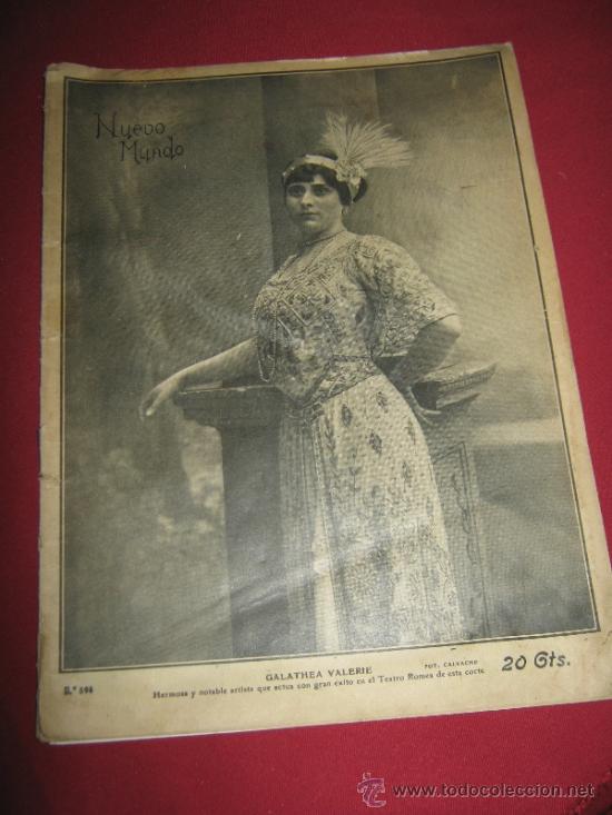 Collezionismo di Riviste e Giornali: REVISTA NUEVO MUNDO N&ordm; 894 - 1911 - PORTADA GALATHEA VALERIE