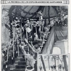 Coleccionismo de Revistas y Periódicos: SANTANDER 1914 JURA DE EXPLORADORES ANTE LA REINA HOJA REVISTA