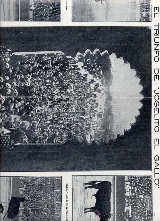 Coleccionismo de Revistas y Peri&oacute;dicos: TOROS 1914 MADRID TRIUNFO DE JOSELITO EL GALLO 2 HOJAS REVISTA
