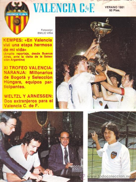 Coleccionismo de Revistas y Peri&oacute;dicos: REVISTA--VALENCIA CLUB DE FUTBOL-- A&Ntilde;O1981