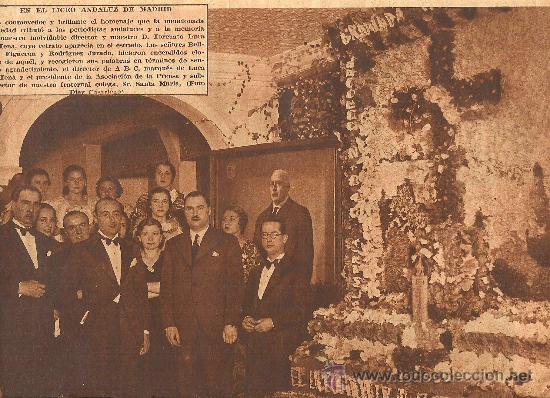 Coleccionismo de Revistas y Peri&oacute;dicos: Homenaje al director de ABC D. Torcuato Luca de Tena en el Liceo andaluz de Madrid - 1935