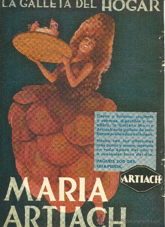 Coleccionismo de revistas y peri&oacute;dicos: Publicidad galletas Mar&iacute;a Artiach - 1935
