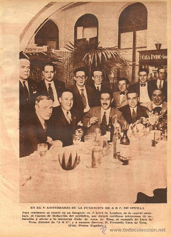 Coleccionismo de revistas y peri&oacute;dicos: Aniversario de la fundaci&oacute;n de ABC de Sevilla - 1934