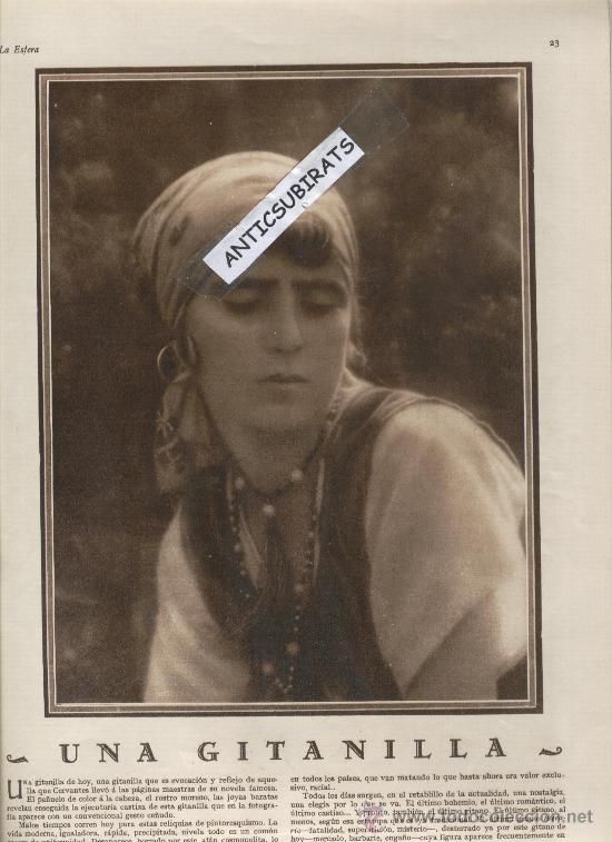 Collectionnisme de Revues et Journaux: REVSITA.ESFERA. A&Ntilde;O 1927. FOTOS ANTIGUAS. GITANOS.GITANAS.