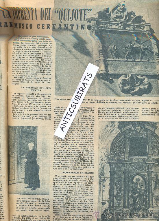 Coleccionismo de revistas y peri&oacute;dicos: 1949 DONDE SE IMPRIMIO EL QUIJOTE SAGI BARBA JULIO CAMBA VILLAGARCIA AROUSA MARISOL CARUNCHO URIACH