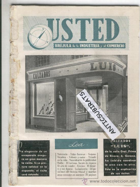 Coleccionismo de Revistas y Peri&oacute;dicos: USTED  1953 CALZADOS LUIS.SAN AGUSTIN DE LLUSANES CLOT DE SANT BOI UNIVERSAL RADIO CASTILLA 1953