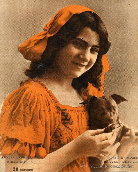 Collection Magazines and Newspapers: ROSALITA CALZADO 1912 BAILARINA  HOJA PORTADA REVISTA