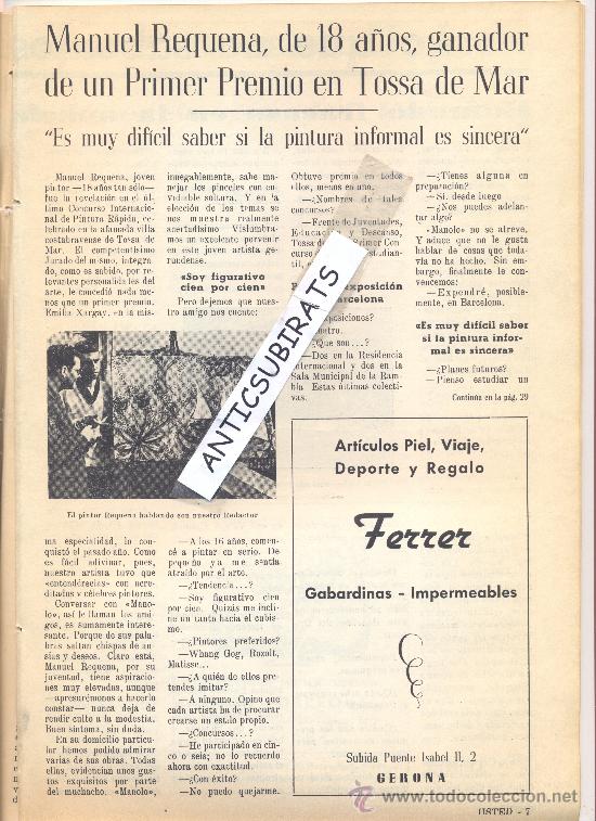 Colecionismo de Revistas e Jornais: RARA REVISTA USTED A&Ntilde;O 1961 FIESTAS DE SAN NARCISO GERONA MANUEL REQUENA TOSSA DE MAR HOCKEY