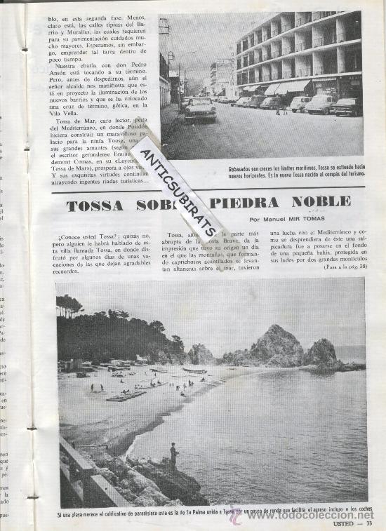 Colecionismo de Revistas e Jornais: REVISTA USTED A&Ntilde;O 1966 TOSSA DE MAR PALS LLORET DE MAR CINE SU NOMBRE ES DAPHNE RODADA EN LLAFRANCH