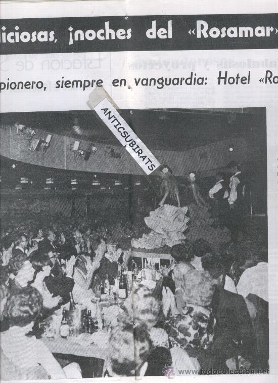 Colecionismo de Revistas e Jornais: USTED 1967 HOTEL ROSAMAR LLORET DE MAR FLAMENCO BLANES PORT SALVI SALIONS LA GAVINA REYMAR TOSSA MAR