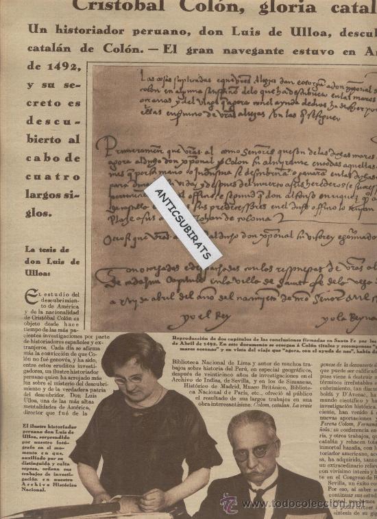 Coleccionismo de Revistas y Peri&oacute;dicos: REVISTA.A&Ntilde;O 1930.CRISTOBAL COLON ERA CATALAN.LUIS ULLOA.ALICANTE.FOGUERAS DE SAN JOAN.HOGUERAS.