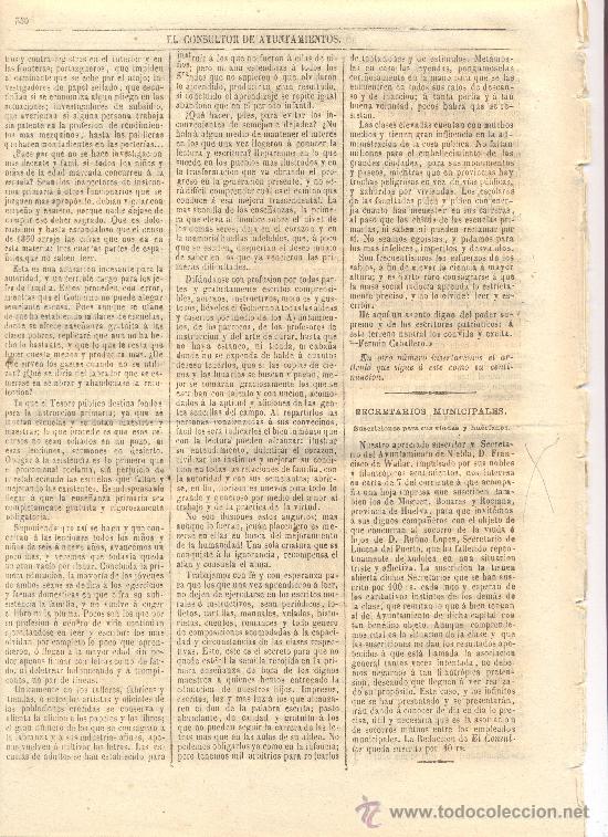 Coleccionismo de Revistas y Peri&oacute;dicos: PERIODICO.EL CONSULTOR.A&Ntilde;O 1865.NIEBLA.MOGUER.BONARES.ROCIANA. HUELVA.LUCENA DEL PUERTO.
