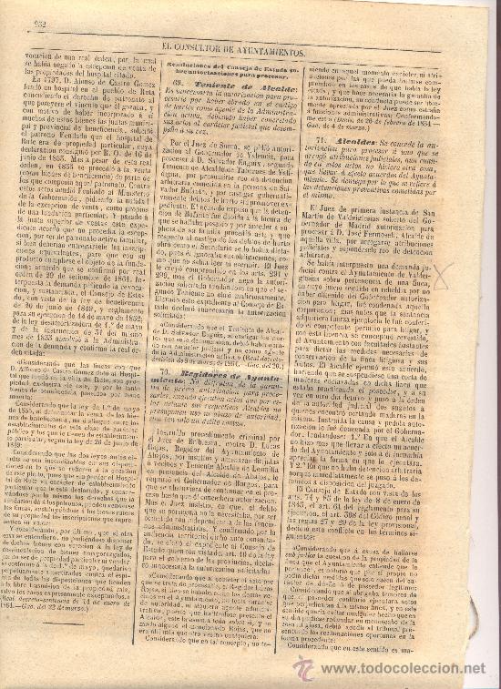 Coleccionismo de Revistas y Peri&oacute;dicos: PERIODICO.EL CONSULTOR.A&Ntilde;O 1865.SUECA.BRIBIESCA.LESMILLA.VALDEIGLESIAS.SAN MARTIN DE VALDEIGLESIAS.