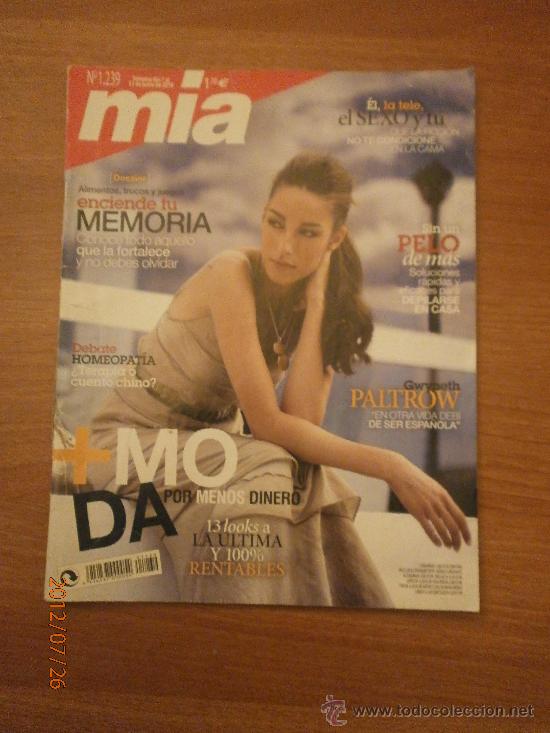 Coleccionismo de Revistas y Peri&oacute;dicos: REVISTA MIA N&ordm; 1239- SEMANA 7-13-JUNIO 2010-  +MODA PORMENOS DINERO