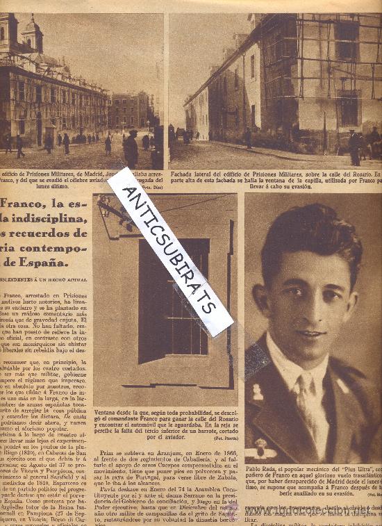 Coleccionismo de revistas y peri&oacute;dicos: REVISTA 1930 EVASION DE RAMON FRANCO FOTOS DE MADRID JARABE FAMEL