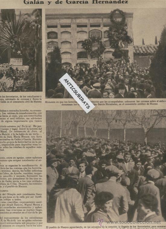 Collection Magazines and Newspapers: REVISTA A&Ntilde;O 1931 HUESCA GALAN GARCIA HERNANDEZ FERROCARRIL FUTBOL SEVILLA VALENCIA