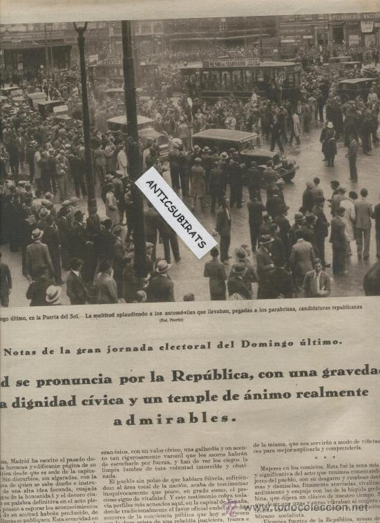 Coleccionismo de revistas y peri&oacute;dicos: REVISTA 1931 PROCALMACION DE LA REPUBLICA SUBLEVACION DE JACA GARCIA GALAN EXILIO DE LOS REYES