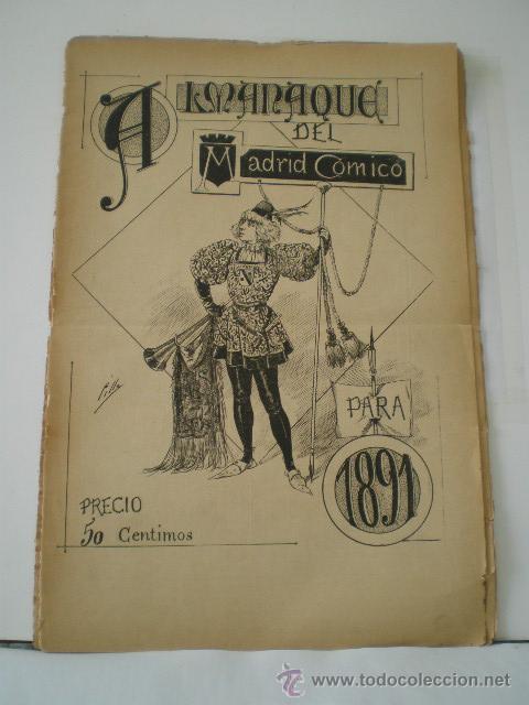 Coleccionismo de revistas y peri&oacute;dicos: MADRID COMICO ALMANAQUE 1891