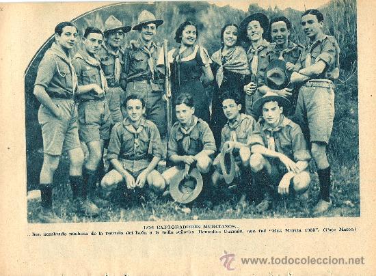 Coleccionismo de Revistas y Peri&oacute;dicos: * SCOUTS * ESCUTISMO * Exploradores de Murcia, madrina Remedios Guzm&aacute;n - 1934