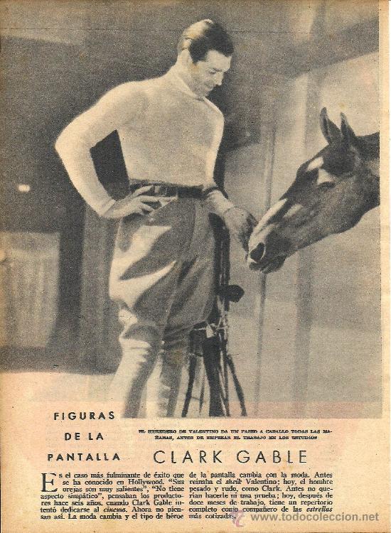Collection Magazines and Newspapers: * CINE * La &uacute;ltima pel&iacute;cula de Dupont ( Cape Forlorn); Clark Gable - 1932