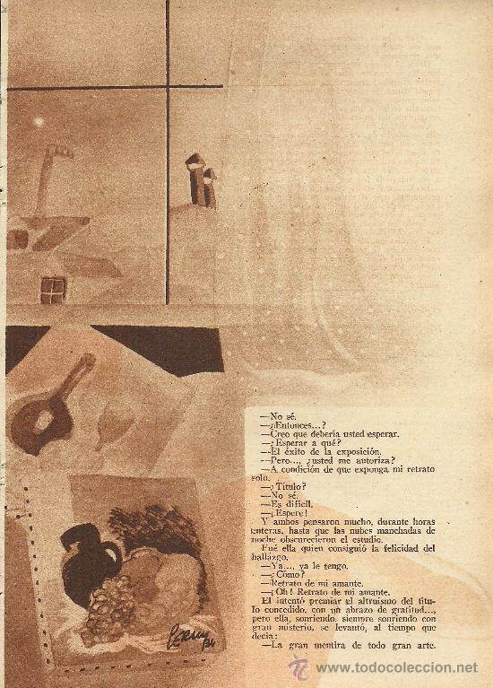 Coleccionismo de Revistas y Peri&oacute;dicos: Su inspiraci&oacute;n / cuento de Samuel Ros con dibujo de Serny - 1934