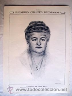 Collezionismo di Riviste e Giornali: Antigua Hoja Revista : LA CONDESA DE PARDO BAZ&Aacute;N. 1914
