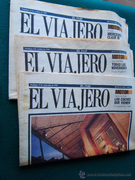 Coleccionismo de Revistas y Peri&oacute;dicos: EL VIAJERO-TRES PERIODICOS DE VIAJES-PARIS NUEVA ORLEANS ALASKA DELFOS-21 DESTINOS-1998-N&ordm; 1-2-3.