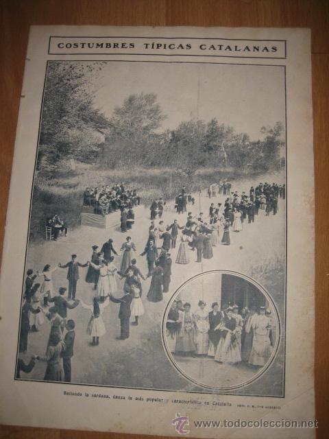 Coleccionismo de revistas y peri&oacute;dicos: COSTUMBRES TIPICAS CATALANAS/EL COMBATE EN BU-XDA HOJA REVISTA NUEVO MUNDO 1912