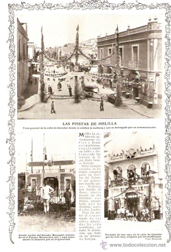 Colecionismo de Revistas e Jornais: A&Ntilde;O 1912.FIESTAS DE MELILLA.JOAN MARAGALL.SEVILLA.ORFEON SEVILLANO.MONCADA.REQUETE.