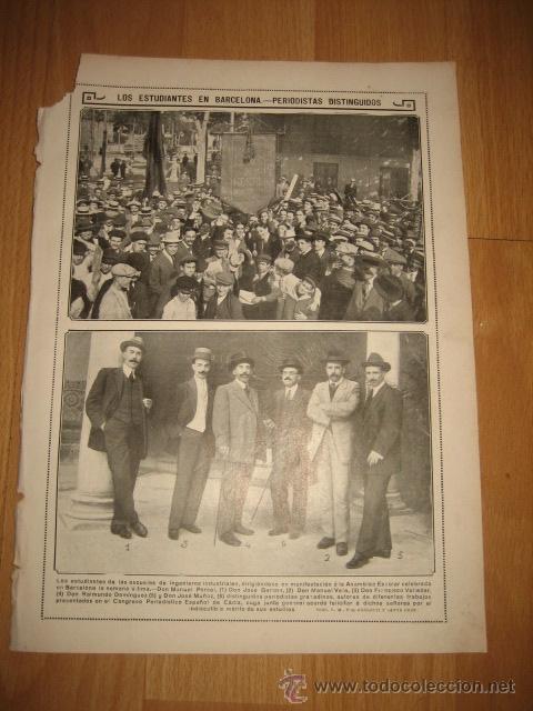 Coleccionismo de Revistas y Peri&oacute;dicos: PERIODISTAS DISTINGUIDOS GRANADINOS EN EL COGRESO PERIODISTICO CADIZ HOJA REVISTA NUEVO MUNDO 1913