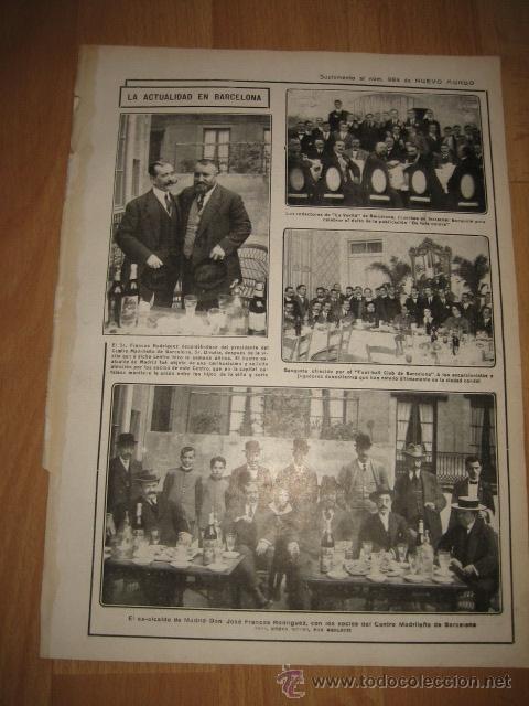 Coleccionismo de Revistas y Peri&oacute;dicos: EL EX-ALCALDE MADRID JOSE FRANCOS RODRIGUEZ CON LOS SOCIOS CLUB MADRILEHOJA REVISTA NUEVO MUNDO 1913