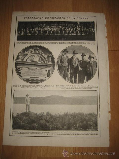 Coleccionismo de Revistas y Peri&oacute;dicos: VISTA DEL LAGO DE SAN MARTIN DE CASTA&Ntilde;EDA EN PUEBLA DE SANABRIA HOJA REVISTA NUEVO MUNDO 1912