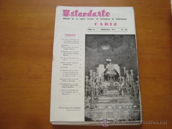 Coleccionismo de Revistas y Peri&oacute;dicos: revista semana santa cadiz, ESTANDARTE, COFRADIAS DE PENITENCIA 1971 N 90
