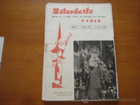 Coleccionismo de Revistas y Peri&oacute;dicos: revista semana santa cadiz, ESTANDARTE, COFRADIAS DE PENITENCIA 1973 N 115