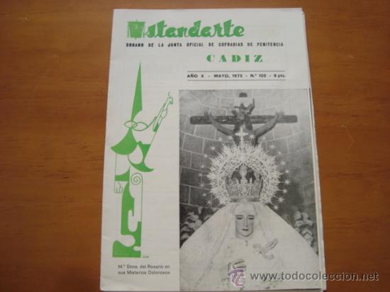 Coleccionismo de Revistas y Peri&oacute;dicos: revista semana santa cadiz, ESTANDARTE, COFRADIAS DE PENITENCIA 1972 N 102