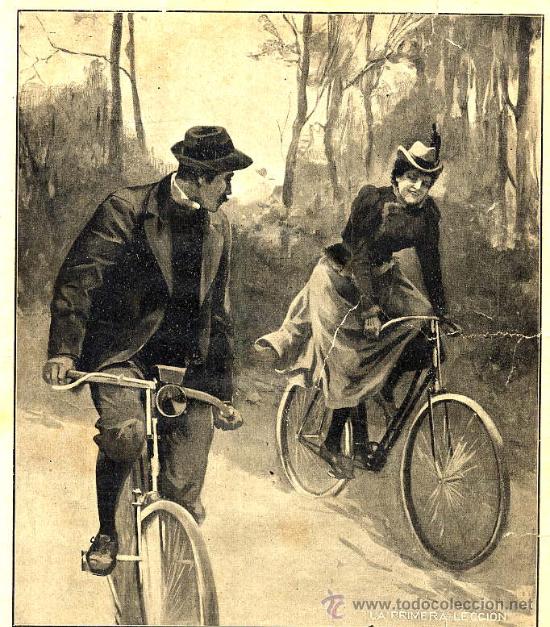 Coleccionismo de revistas y peri&oacute;dicos: BICICLETAS 1898 CICLISMO PRIMERA LECCION HOJA PORTADA REVISTA
