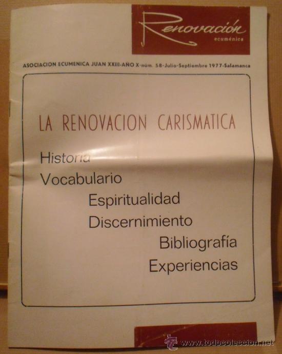Coleccionismo de Revistas y Peri&oacute;dicos: Renovaci&oacute;n ecum&eacute;nica. Bolet&iacute;n de la Asociaci&oacute;n ecum&eacute;nica Juan XXIII, 58. Salamanca, septiembre 1977.