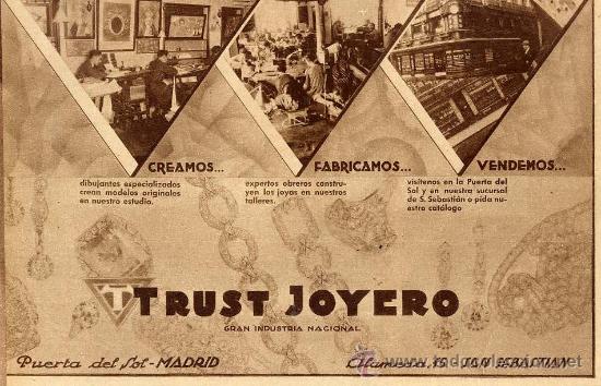 Coleccionismo de Revistas y Peri&oacute;dicos: TRUST JOYERO FABRICA JYERIA DIAMANTES HOJA REVISTA