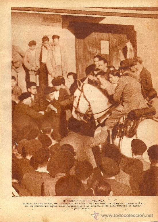 Coleccionismo de revistas y peri&oacute;dicos: * ELECCIONES * En Vizcaya, Pamplona y Sevilla - 1933