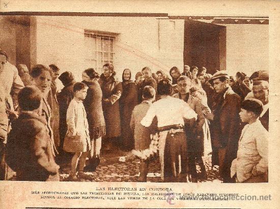 Sammeln von Zeitschriften und Zeitungen: * ELECCIONES * En C&oacute;rdoba, cola de votantes - 1933