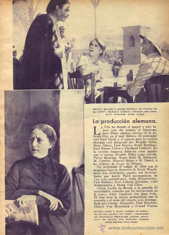 Coleccionismo de revistas y peri&oacute;dicos: * CINE * ALEMANIA * La producci&oacute;n alemana - 1933