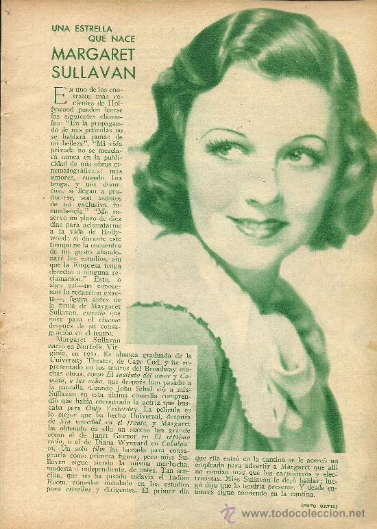 Coleccionismo de revistas y peri&oacute;dicos: * CINE * Margaret Sullavan, Jean Angelo - 1933